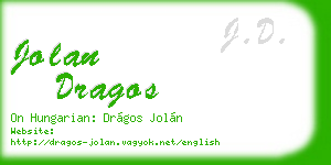 jolan dragos business card