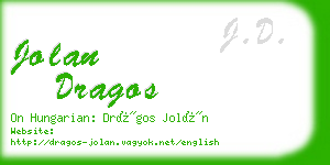 jolan dragos business card